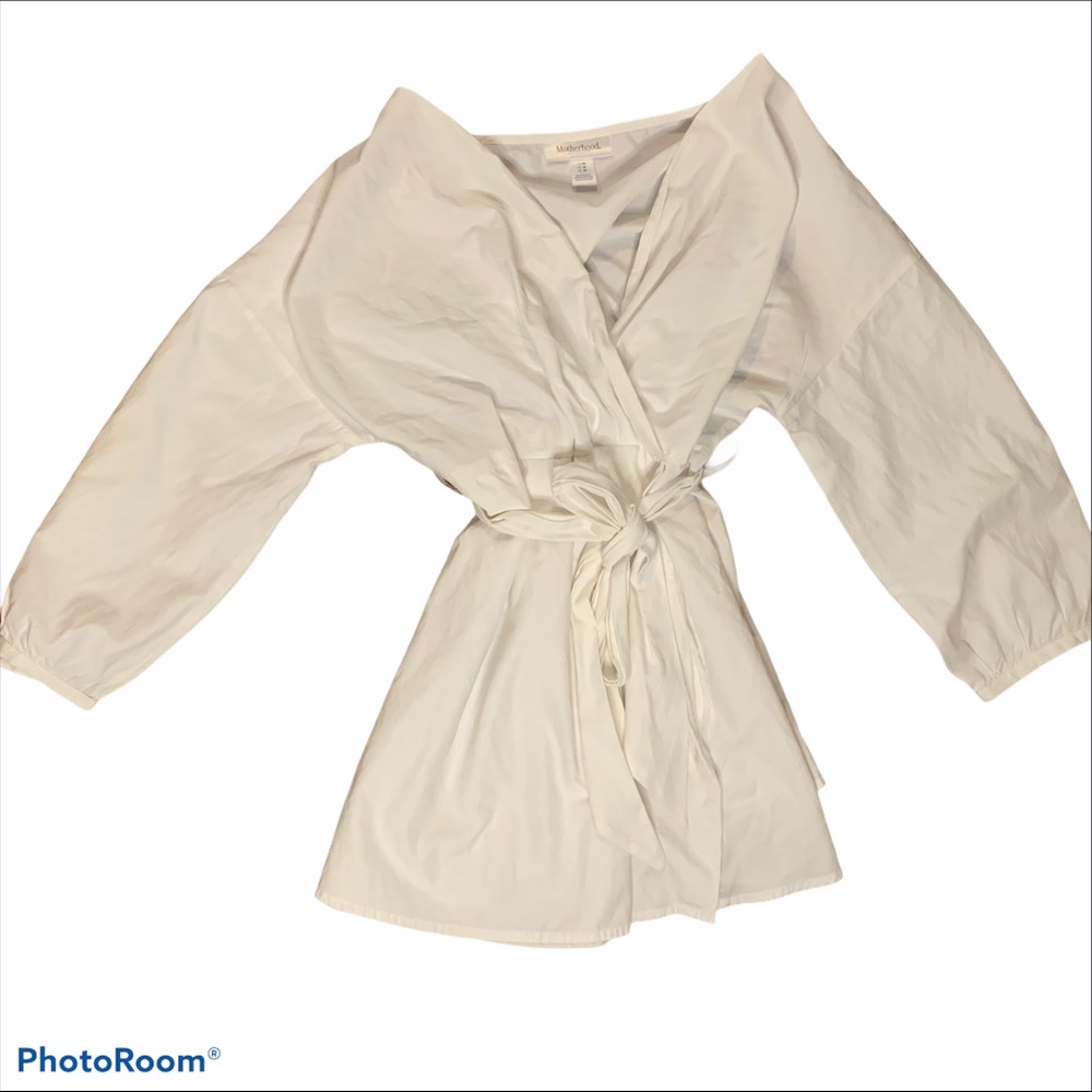 Motherhood maternity white top dressy